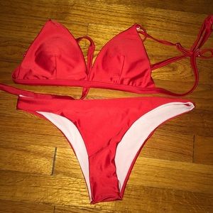 NWT Red Triangle Cheeky Bikini